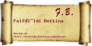Felföldi Bettina névjegykártya