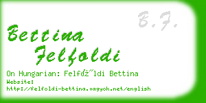 bettina felfoldi business card
